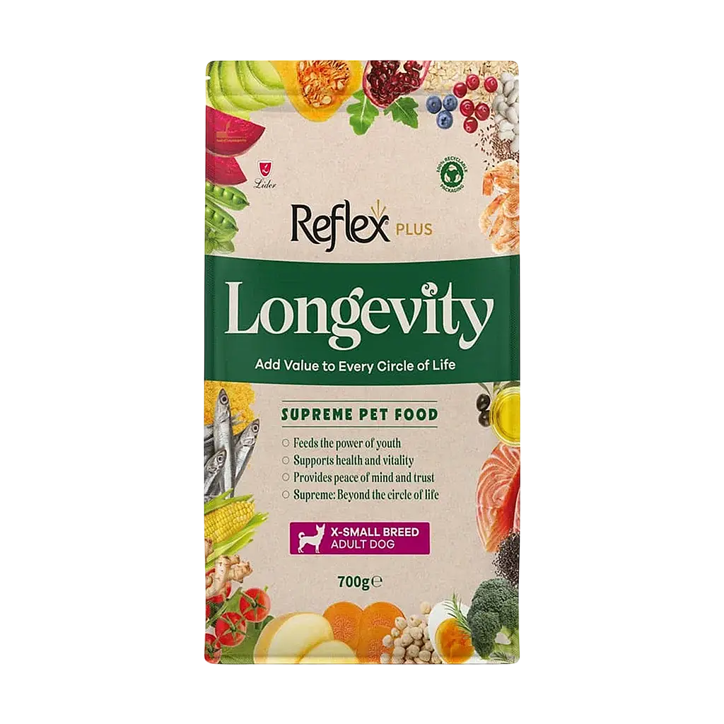 Reflex Plus Longevity Hipoalerjenik Çok Küçük Irk Yetişkin Köpek Maması 700 gr