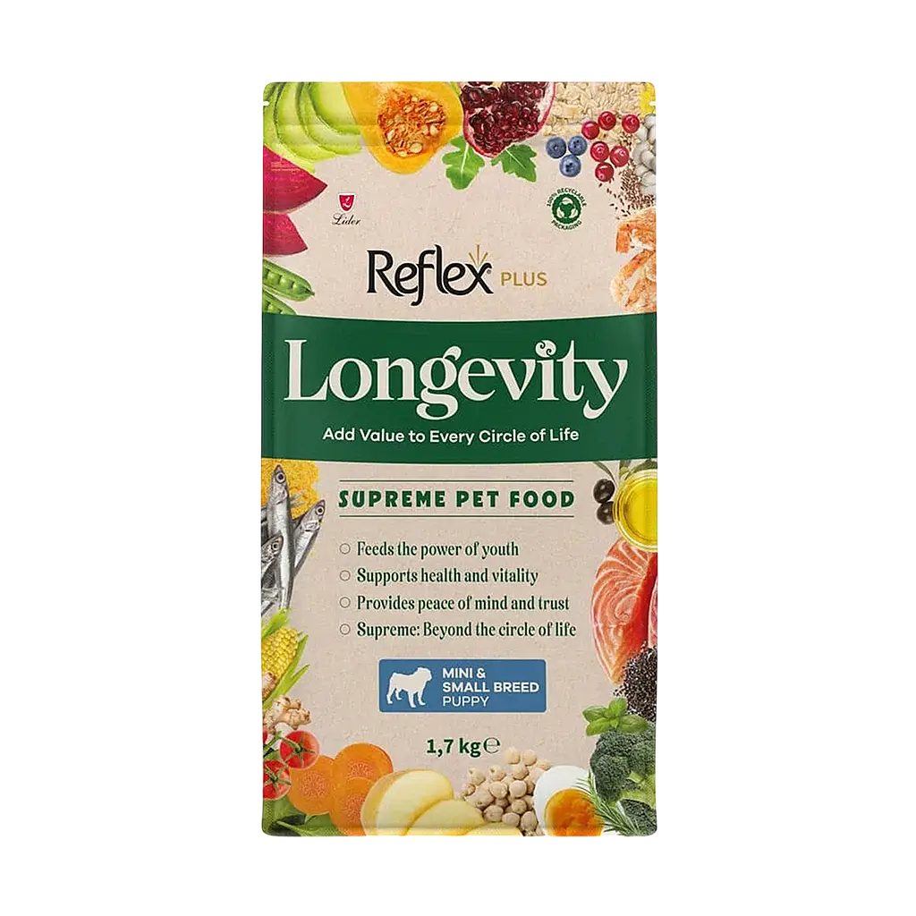 Reflex Plus Longevity Hipoalerjenik Mini ve Küçük Irk Yavru Köpek Maması 1,7 kg