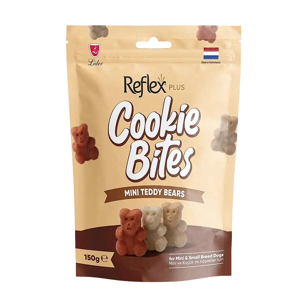 Reflex Plus Mini Teddy Bears Mini ve Küçük Irk Yetişkin Köpek Ödül Maması 150 gr