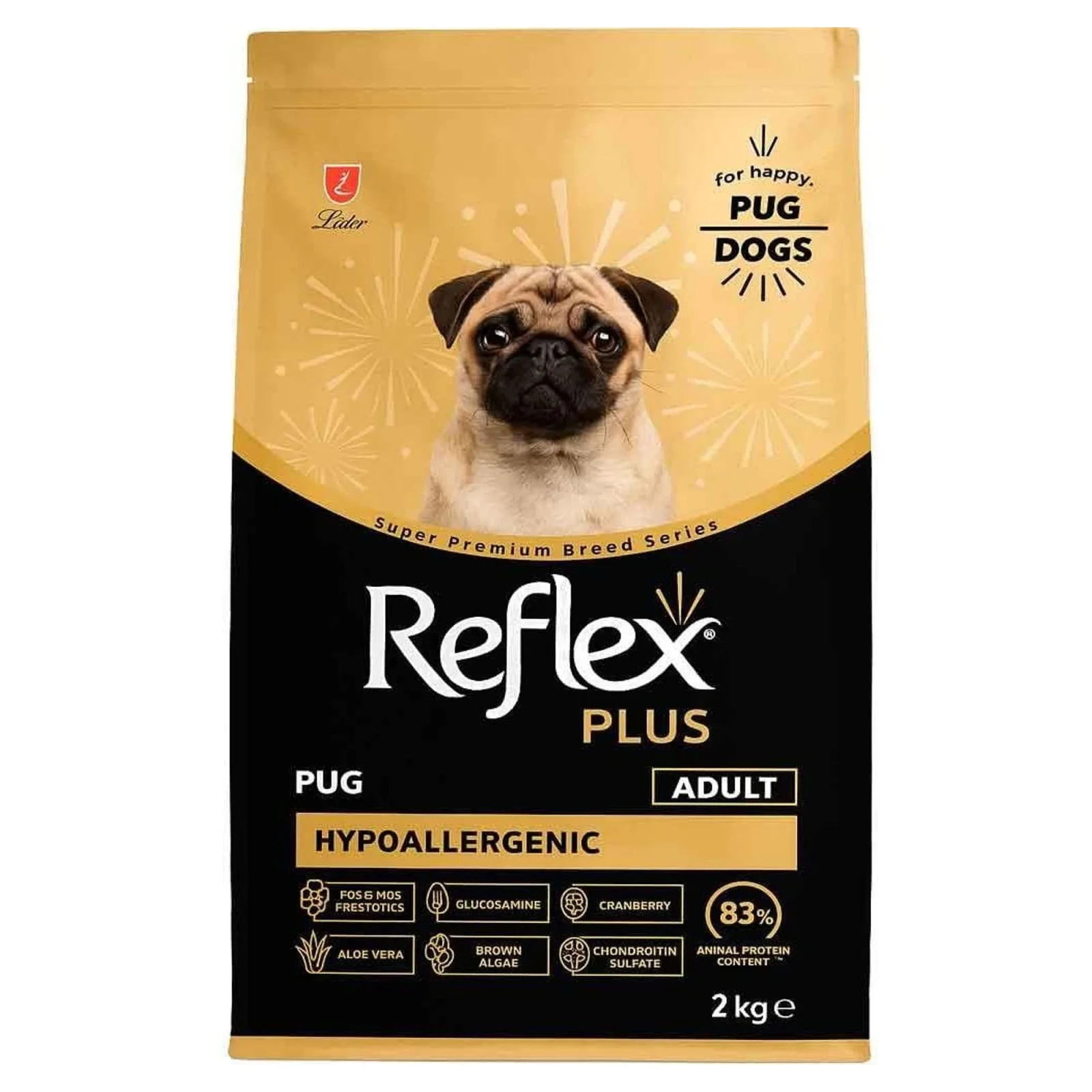 Reflex Plus Pug Hypoallergenic Yetişkin Köpek Maması 2 KG