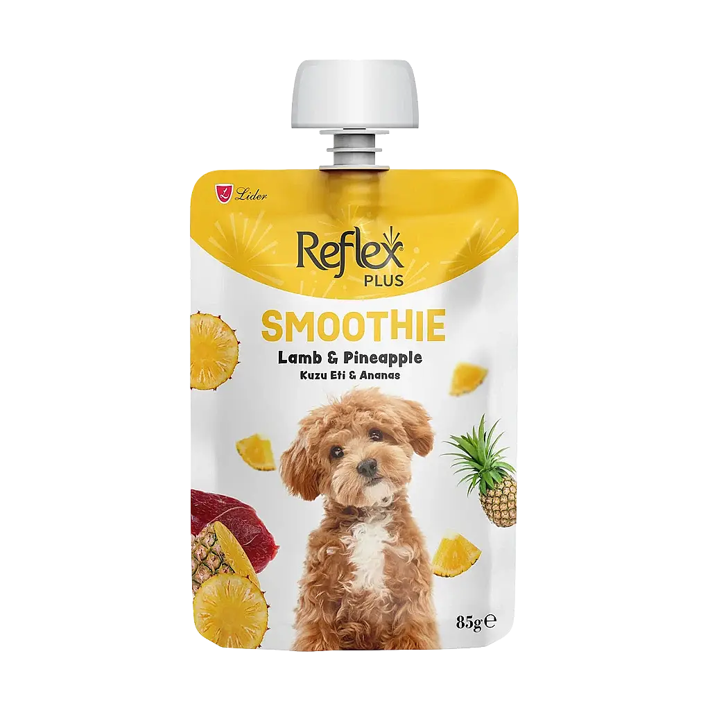 Reflex Plus Smoothie Kuzu Etli ve Ananaslı Köpek Ödül Maması 85 gr