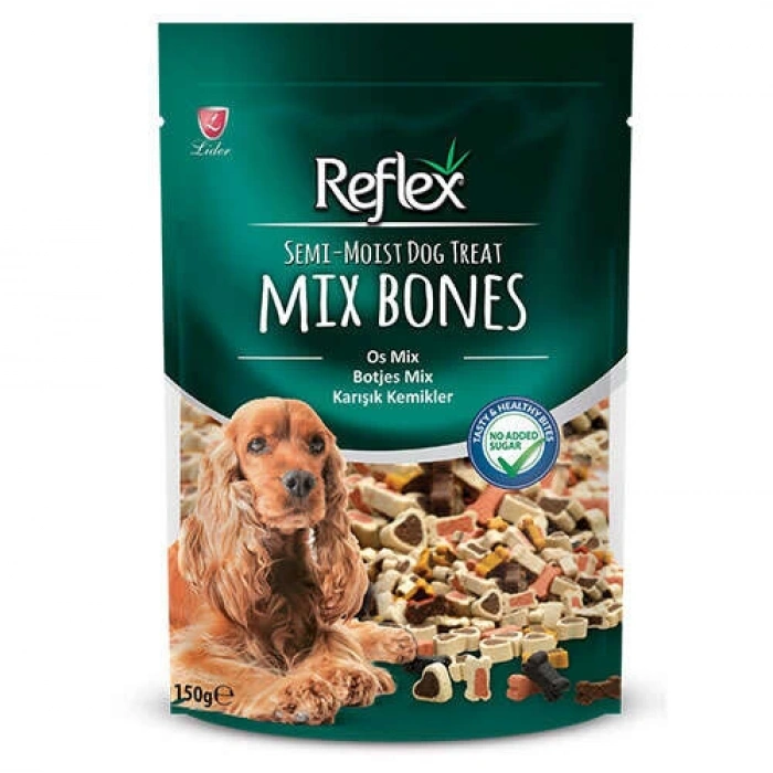 Reflex Semi Moist Mix Bones Karışık Kemikler Yarı Islak Köpek Ödül Maması 150 Gr