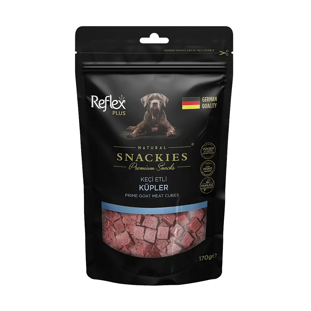 Reflex Snackies Natural Keçi Etli Küp Tahılsız Köpek Ödül Maması 170 gr