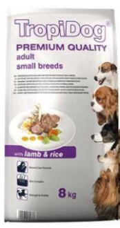Tropidog Adult Small Breed Kuzu ve Pirinç 8 Kg