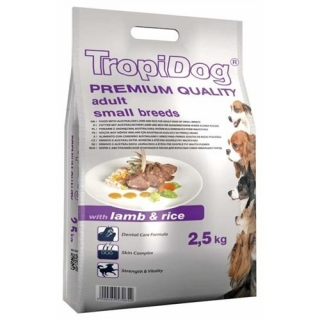 Tropidog Premium Adult Small Breed Kuzulu ve Pirinçli 2.5 kg