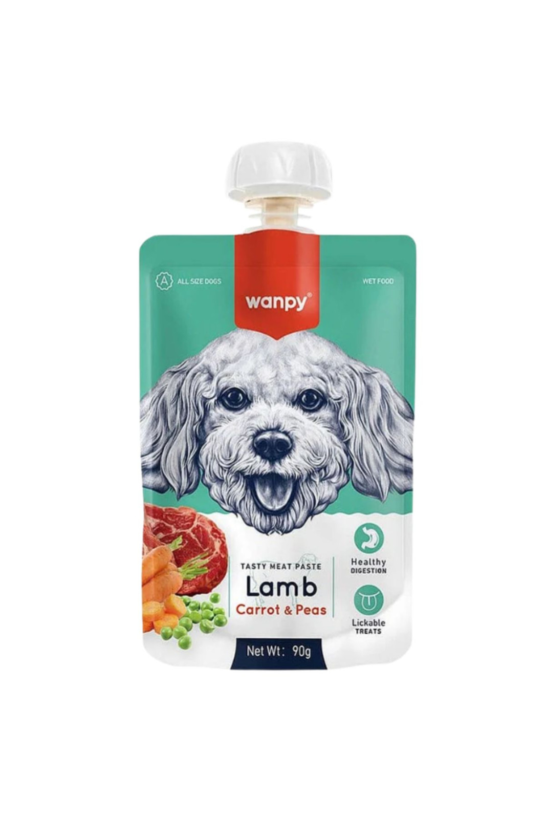Wanpy Kuzulu ve Havuçlu Taze Ezme Köpek Ödül Maması 90gr