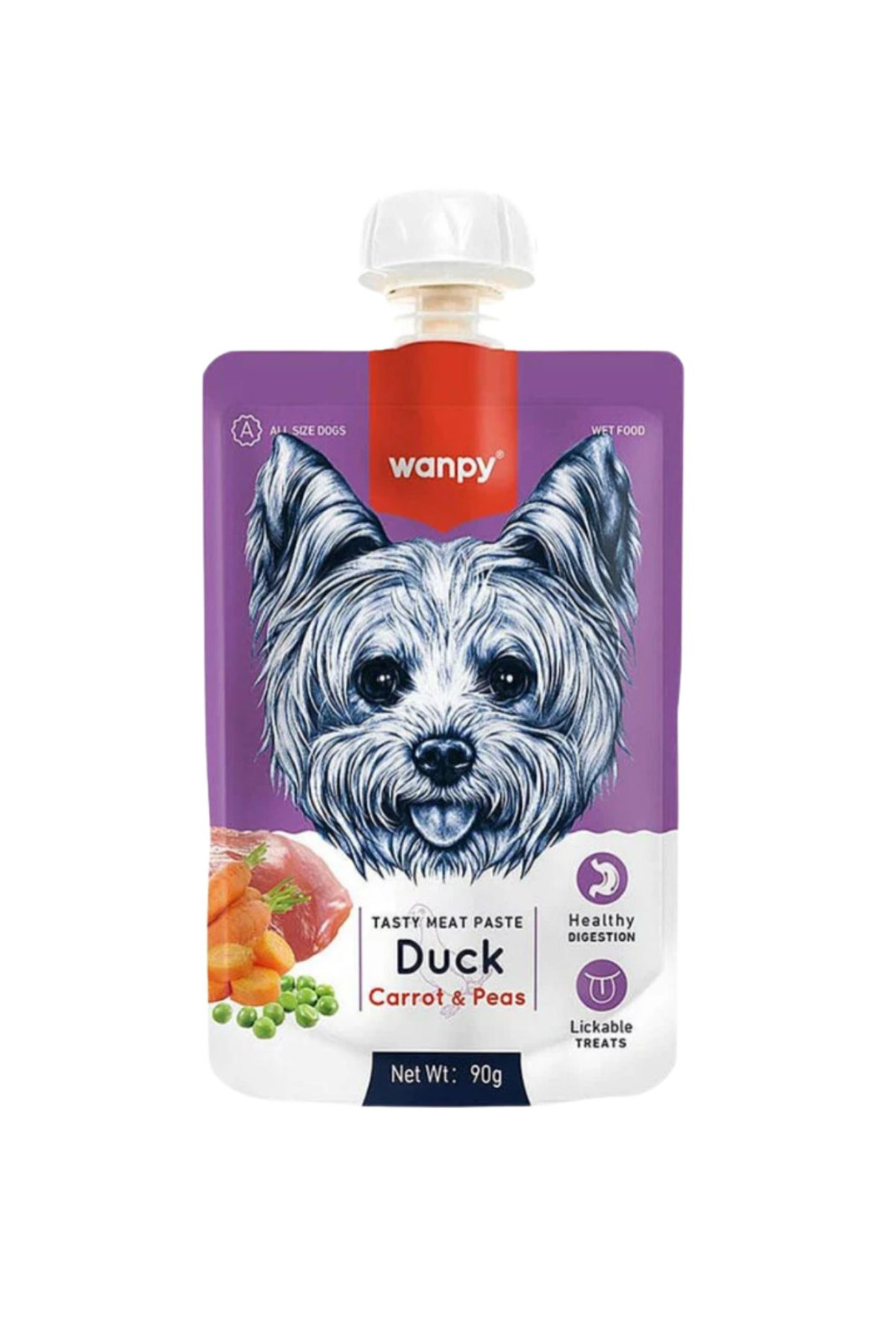 Wanpy Ördekli ve Havuçlu Taze Ezme Köpek Ödül Maması 90 Gr