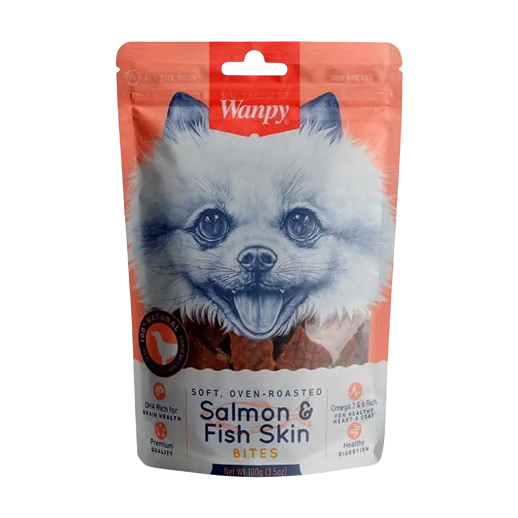 Wanpy Oven Roasted Gerçek Somon Dilimli Köpek Ödül Maması 100 gr