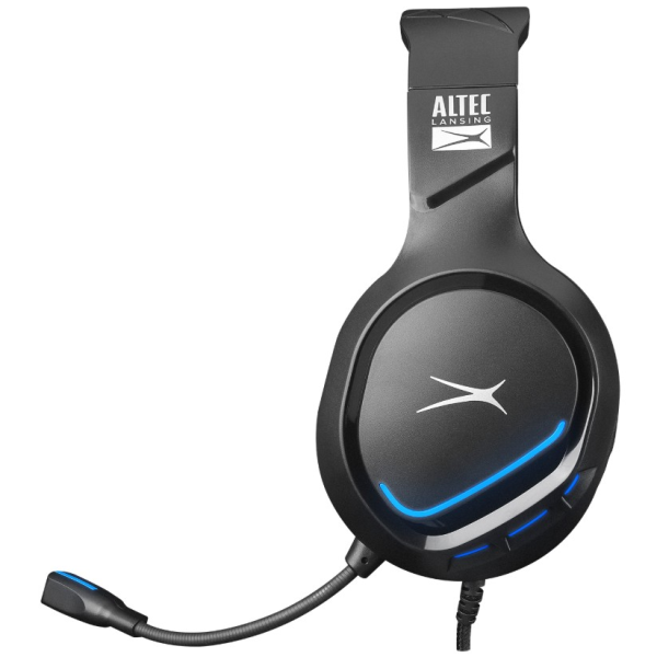 Altec Lansing ALGH9603 SİYAH PS4/XBOX/MOBIL UYUMLU USB+3.5MM MAVİ LEDLI GAMING MİKROFONLU KULAKLIK görsel 2