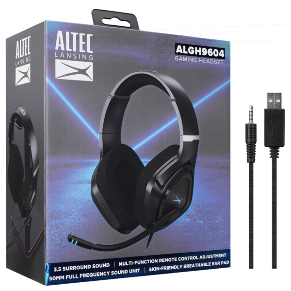Altec Lansing ALGH9604 SİYAH PS4/XBOX/MOBIL UYUMLU USB+3.5MM RAINBOW GAMING MİKROFONLU KULAKLIK görsel 4