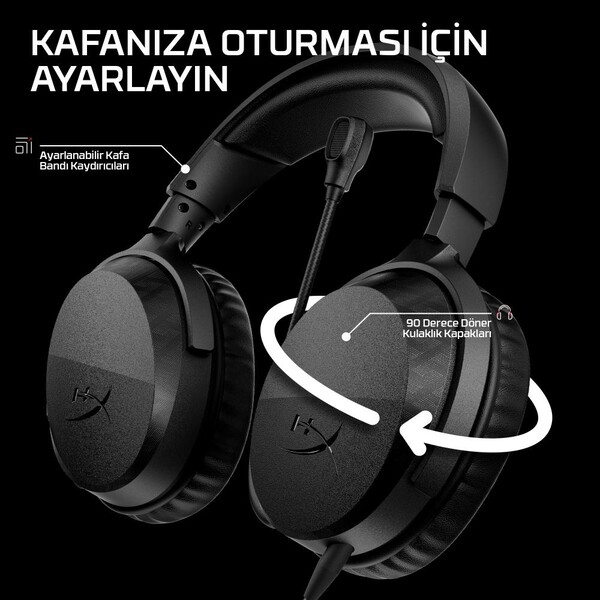 HyperX Cloud Stinger 3 Gaming Mikrofonlu Kulaklık BS1T5AA görsel 5