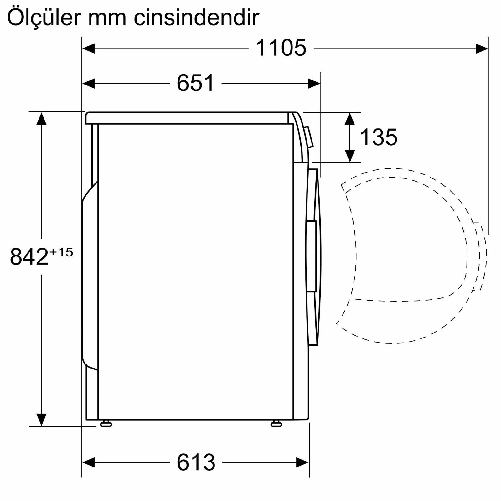 Gaggenau WT260110 Sıcak hava pompalı çamaşır kurutma makinesi görsel 3
