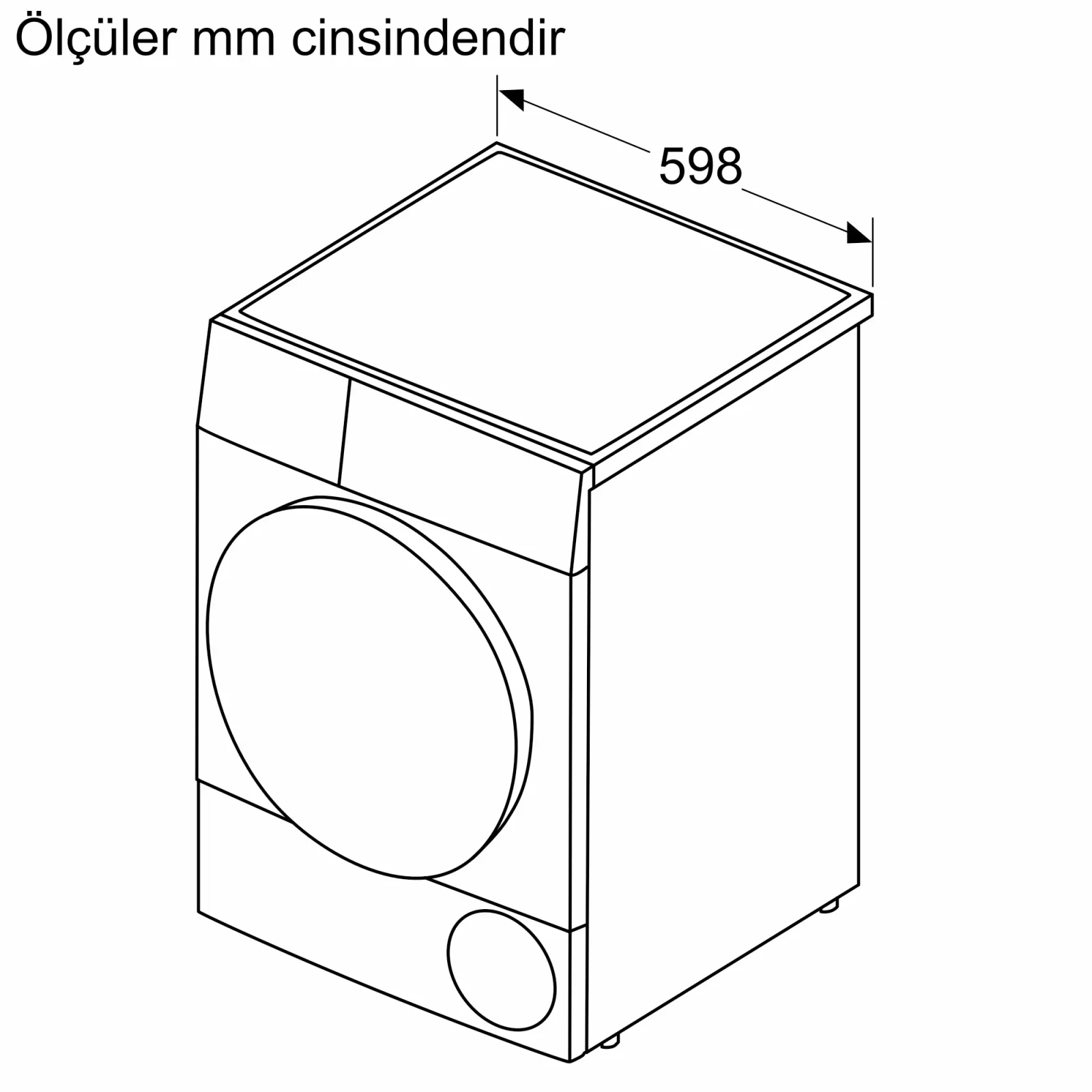 Gaggenau WT260110 Sıcak hava pompalı çamaşır kurutma makinesi görsel 2