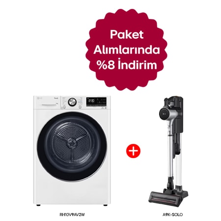 LG 10 KG Isı Pompalı Kurutma Makinesi ve A9K-SOLO Birlikte Alımlarında İndirim - A9KSOLO.RH10A