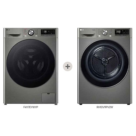 LG 11 KG Wi-Fi Çamaşır Makinesi ve 10 KG Dual Iverter Isı Pompalı Kurutma Makinesi Birlikte Alımlarında İndirim - RH10P.F4Y7