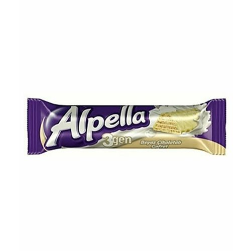 Alpella 3gen Beyaz Çikolatalı Gofret 28g