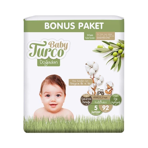 Baby Turco Çocuk Bezi Junior 92 Adet