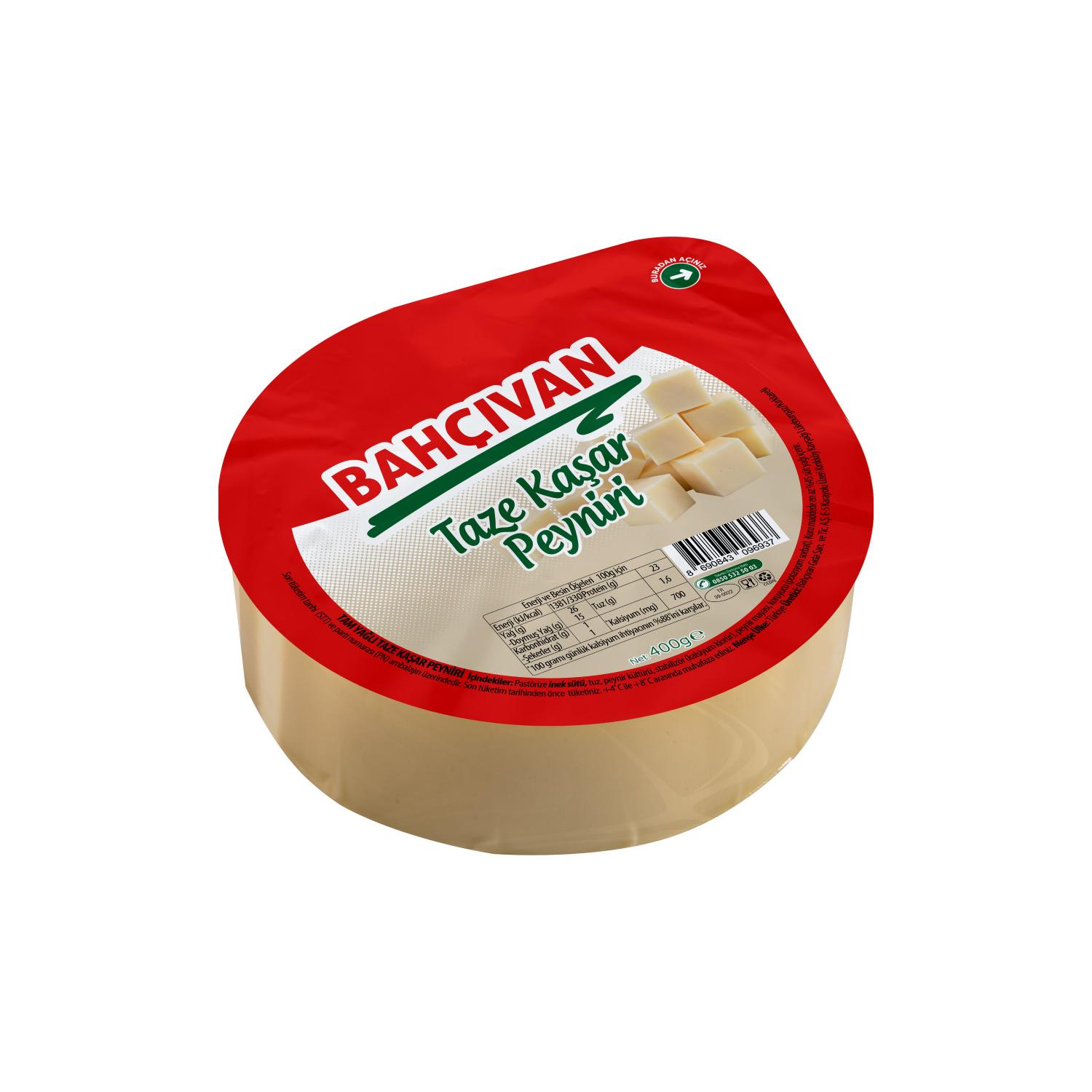 Bahçıvan Tam Yağlı Taze Kaşar Peyniri 400 Gr