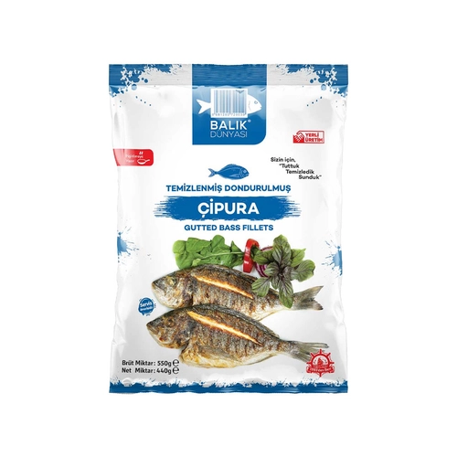 Balık Dünyası Dondurulmuş Temizlenmiş Çipura 550 Gr