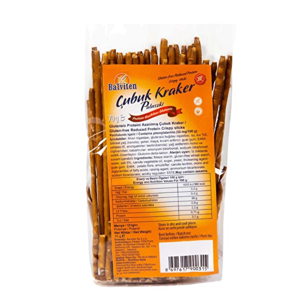 Balviten Glutensiz Çubuk Kraker 70 Gr