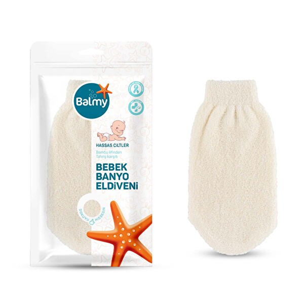 Bamboo Baby Banyo Eldiveni Ekru Adet