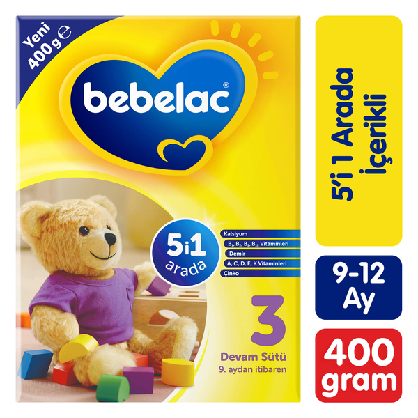 Bebelac 3 Devam Sütü 9-12 Ay 400 Gr