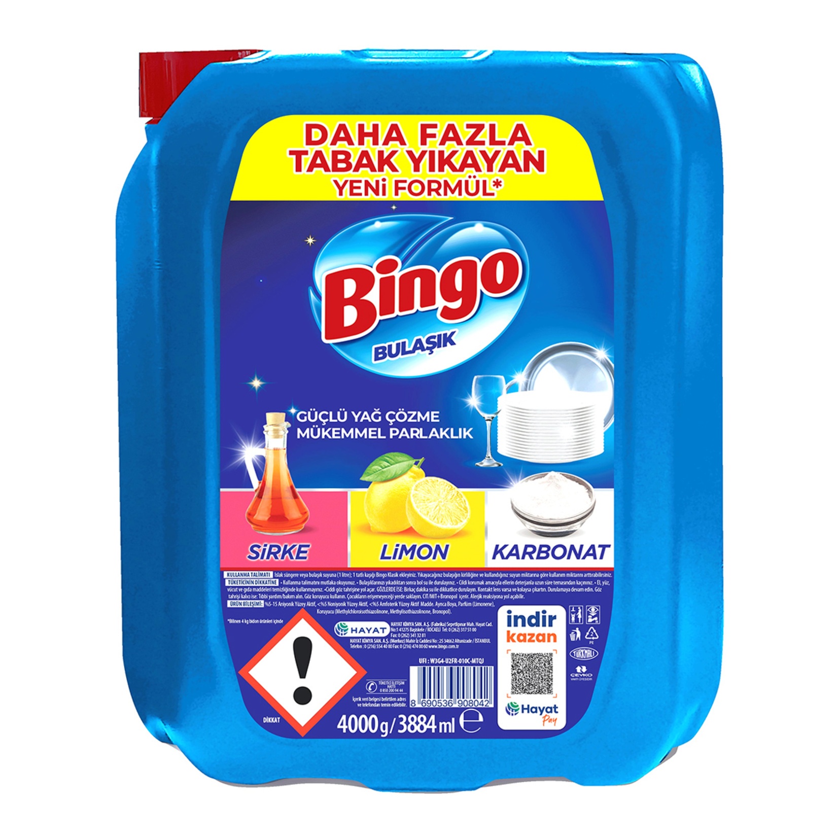 Bingo Bulaşık Deterjanı 3.884 Lt