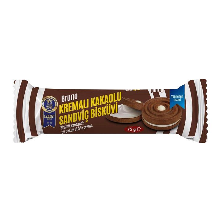 Bruno Kremalı Kakaolu Sade Bisküvi 75 Gr