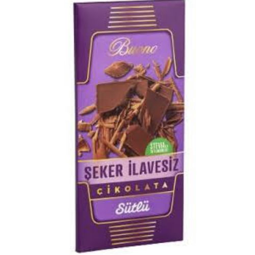 Buono Şeker İlavesiz Sütlü Çikolata 100 Gr