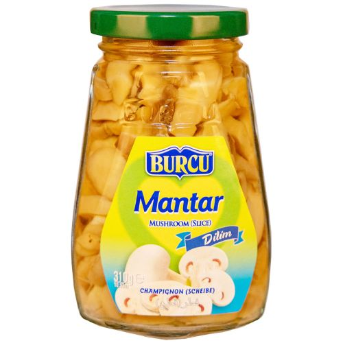 Burcu Konserve Mantar Bütün/Dilimli 310 Gr
