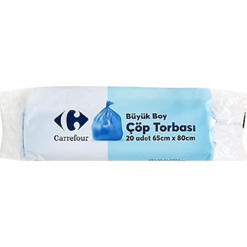Carrefour Büyük Çöp Torbası 20 Adet 65x80cm