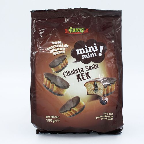 Casey Çikolata Sos Kaplamalı Kek 180 Gr