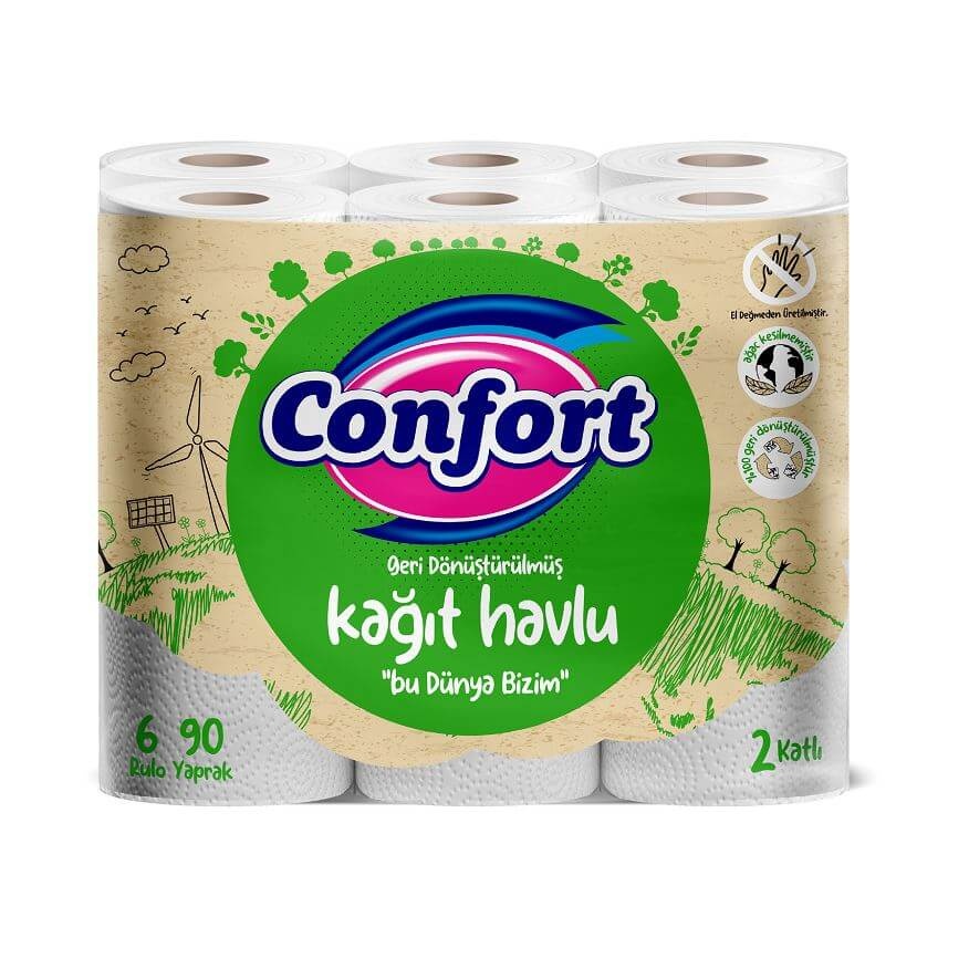 Confort Geri Dönüşüm Kağıt Havlu 6 Adet