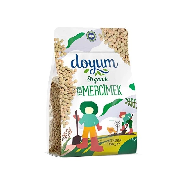 Doyum Organik Yeşil Mercimek 1 Kg