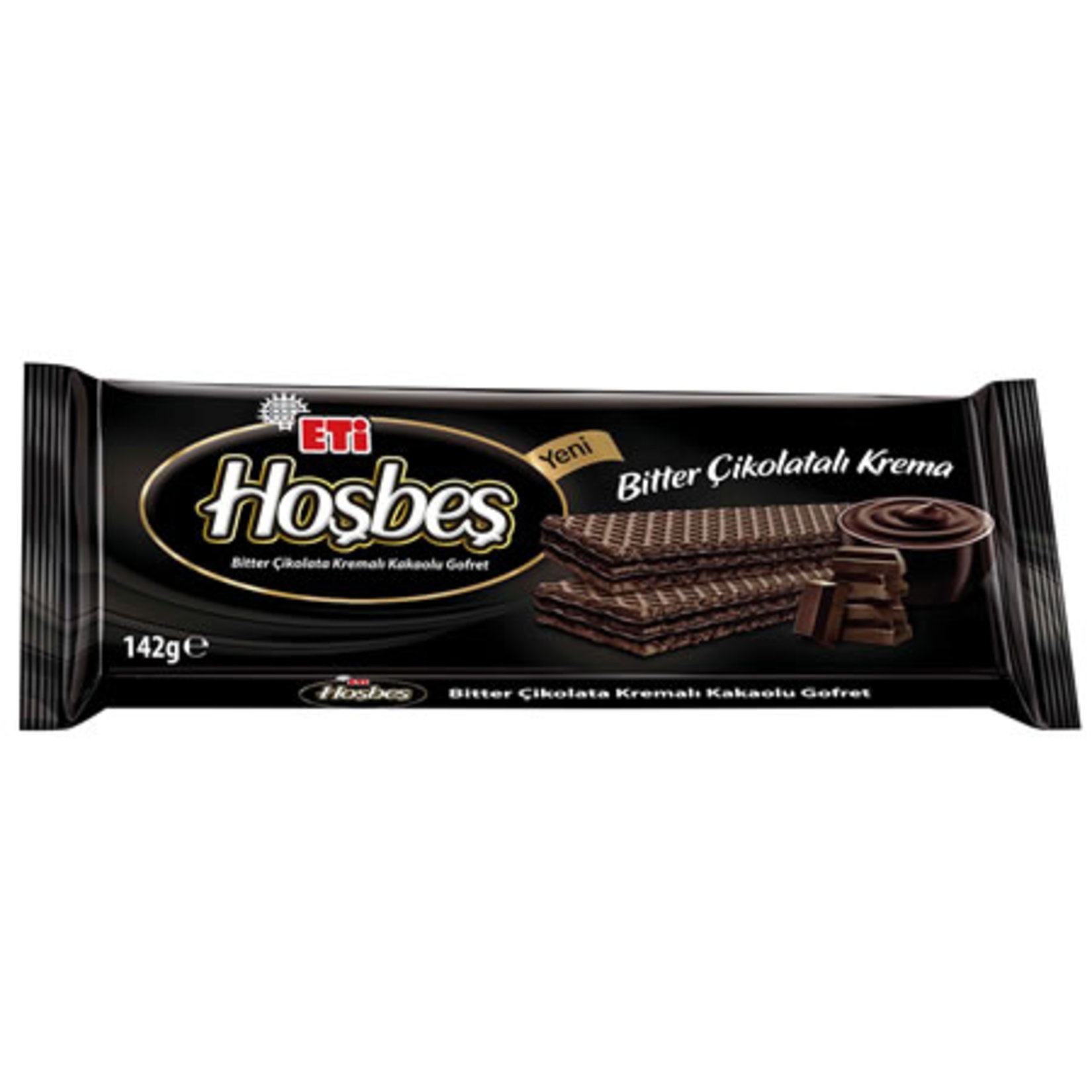 Eti Hoşbeş Bitter Çikolata Kremalı Gofret 142 Gr