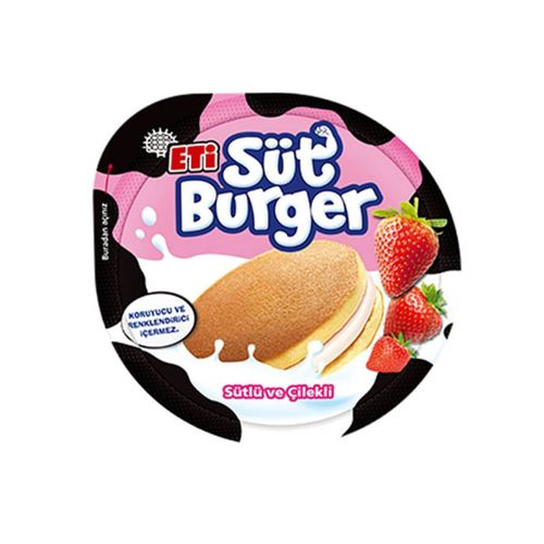 Eti Kek Süt Dolgulu Süt Burger Çilekli 35 Gr