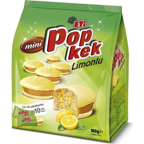 Eti Popkek Mini Limon Soslu Kaplamalı Kek 180 Gr