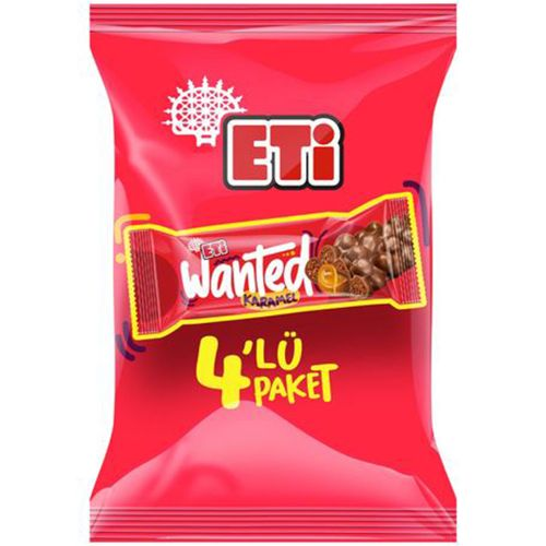 Eti Wanted Buğday Gevrekli Karamelli Bar 4lü 128 G