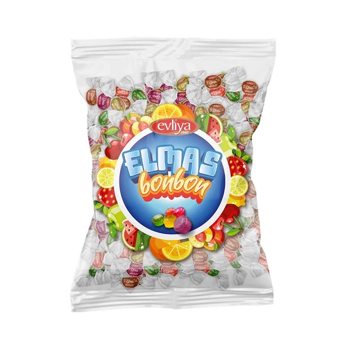 Evliya Elmas Meyveli Mini Bonbon 500 Gr