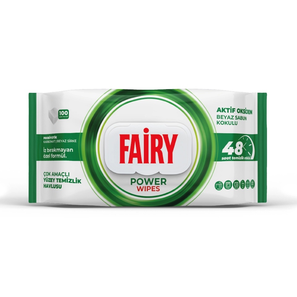 Fairy Beyaz Sabun Yüzey Temizleme Havlusu 100 Adet