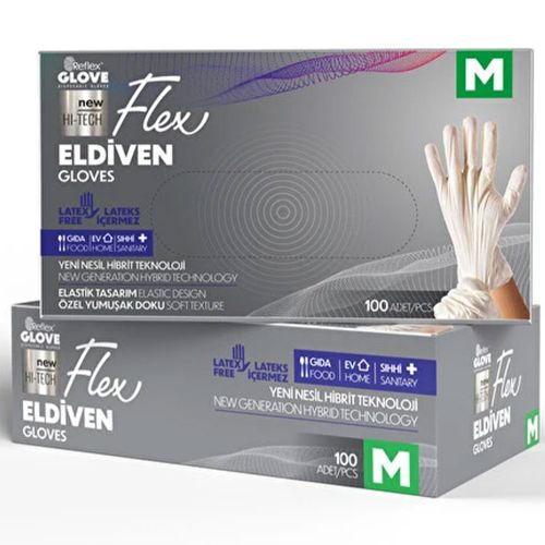 Flex Krem Eldiven M Beden 100 Adet