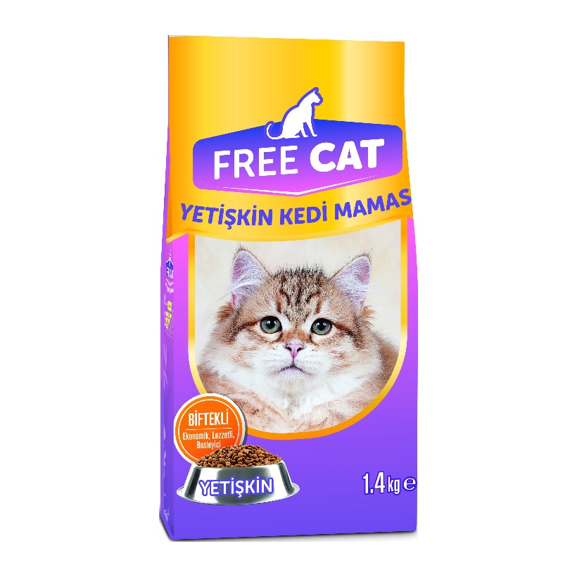 Free Cat Yetişkin Kedi Maması Biftekli 1.4 Kg