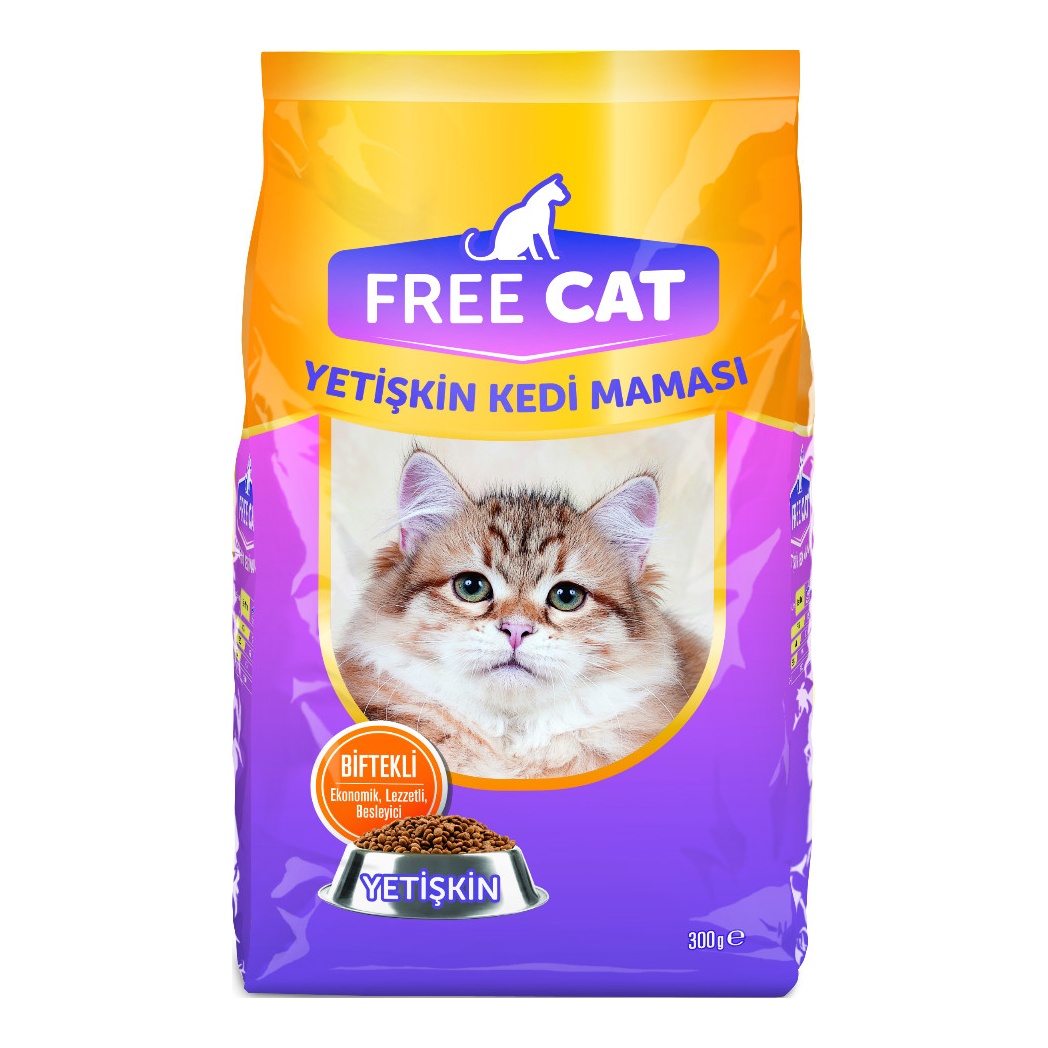 Free Cat Yetişkin Kedi Maması Biftekli 300 Gr