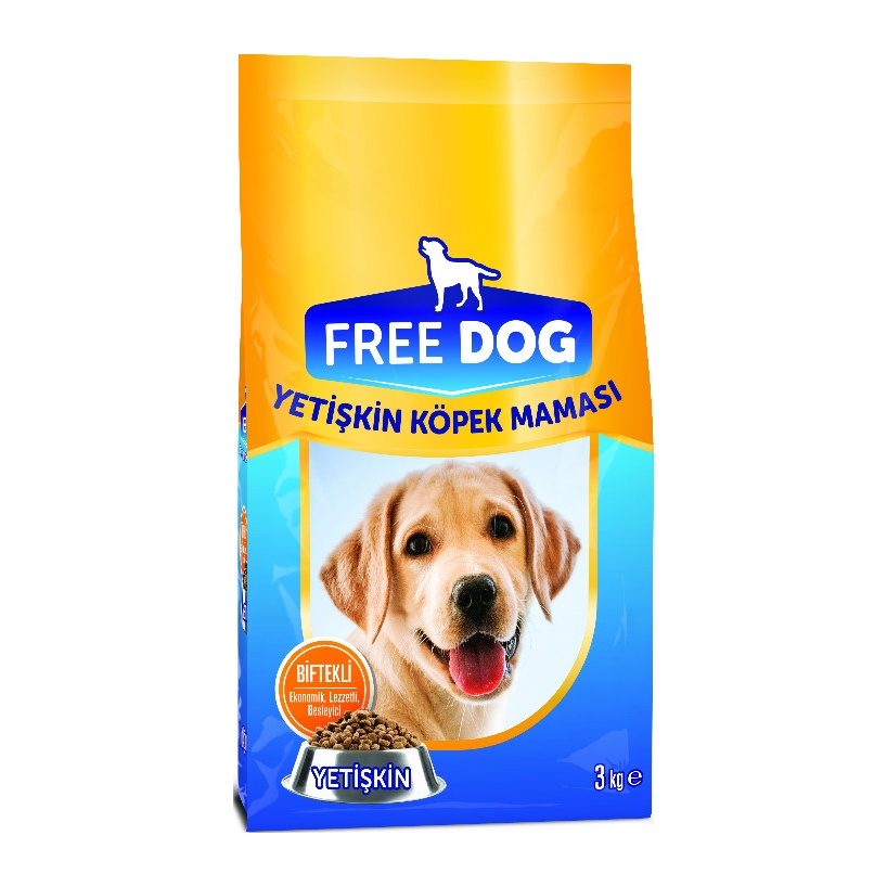 Free Dog Yetişkin Köpek Maması Biftekli 3 Kg