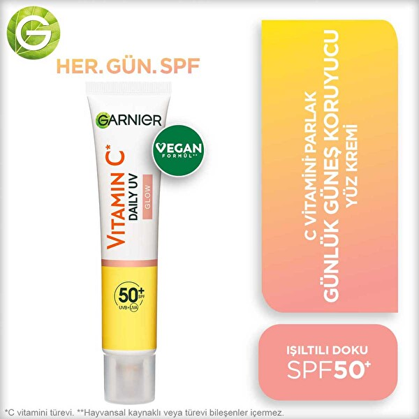 Garnier C Vitamini Yüz Güneş Koruyucu Işıltılı 40 Ml