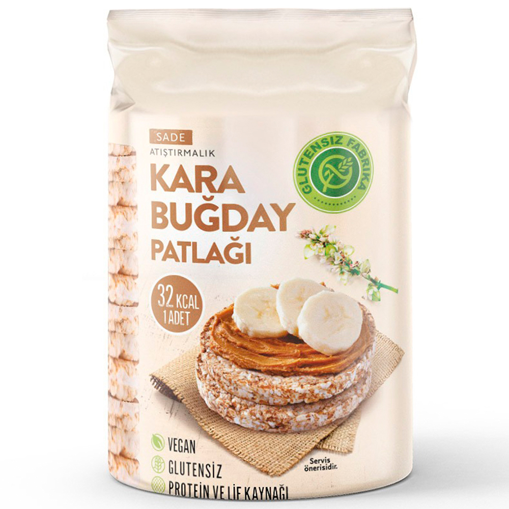 Glutensiz Fabrika Sade Karabuğday Patlağı 100 Gr