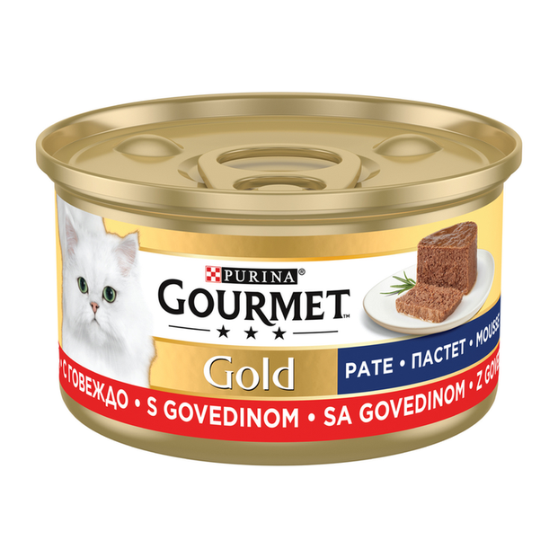 Gourmet Gold Kıyılmış Sığır Etli Kedi Yaş Mama 85 Gr