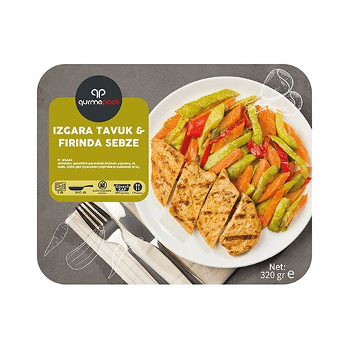 Gurmepack Izgara Tavuk & Fırında Sebze 320 Gr