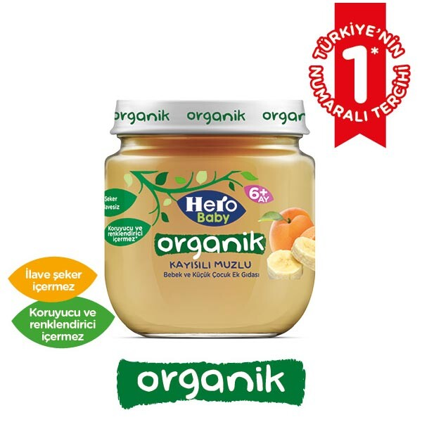 Hero Baby Organik Kayısı Muz Püresi 120 Gr