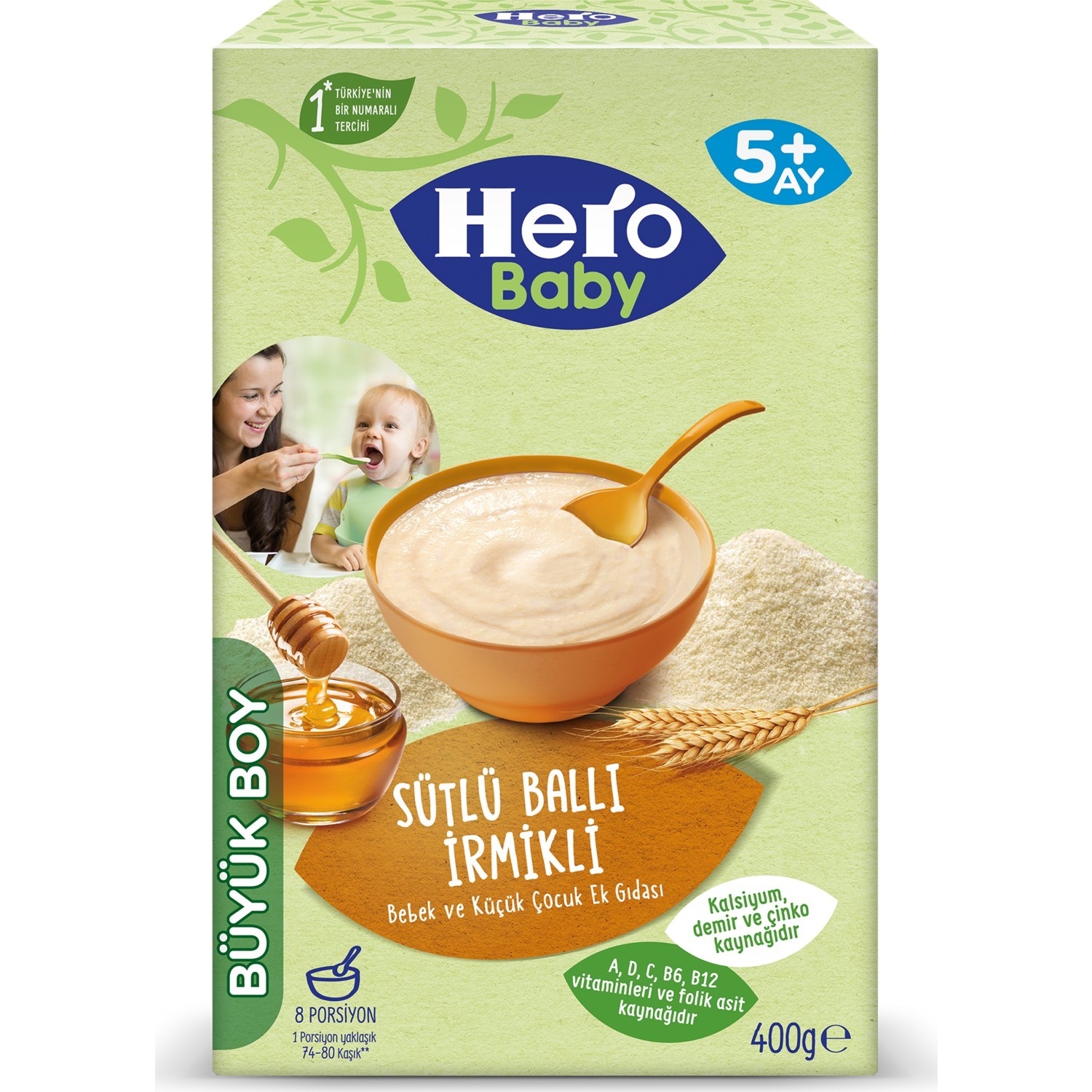 Hero Baby Sütlü Ballı İrmikli Kaşık Mama 400 Gr